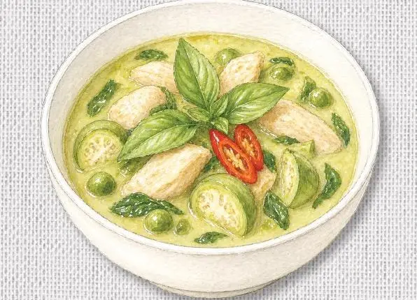 Groene Curry Kip (Kaeng Khiao Wan)