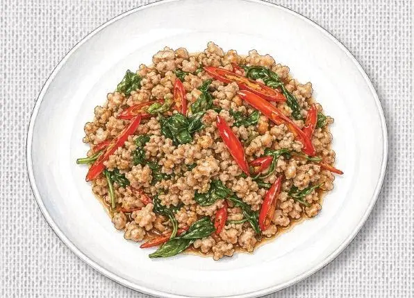 Pad Kaproa (Gewokt Gehakt)