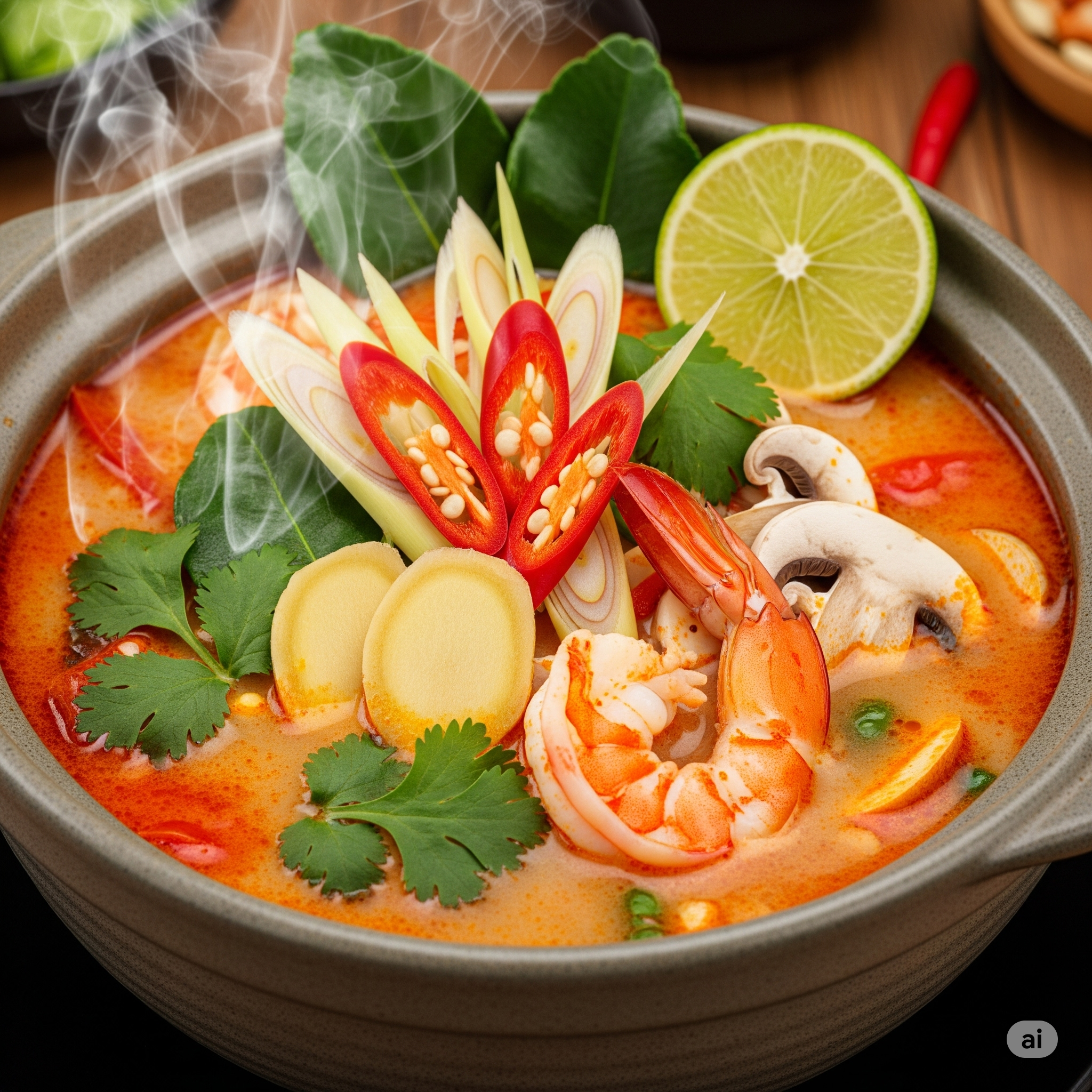 Tom Yum Soep (Garnalen)